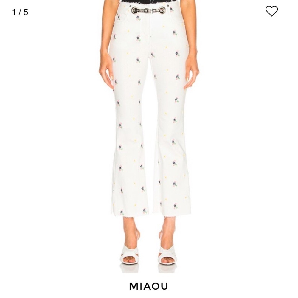 Miaou Mimi Embroidered Crop Flare (W/O Deco Belt)